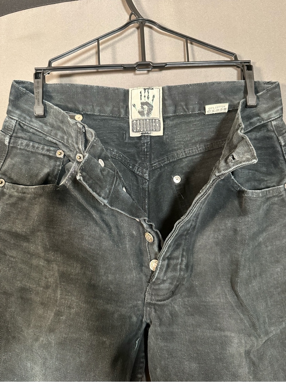 Jean Paul Gaultier Black Straight Leg Men's Jeans - Picture 9 of 16